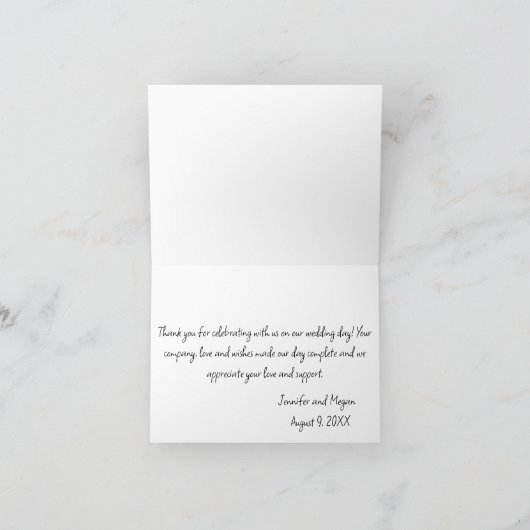 Rainbow  サンキューカード (内部)