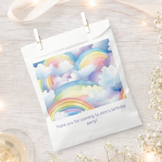 Rainbow フェイバーバッグ (クリップ留めされた状態)