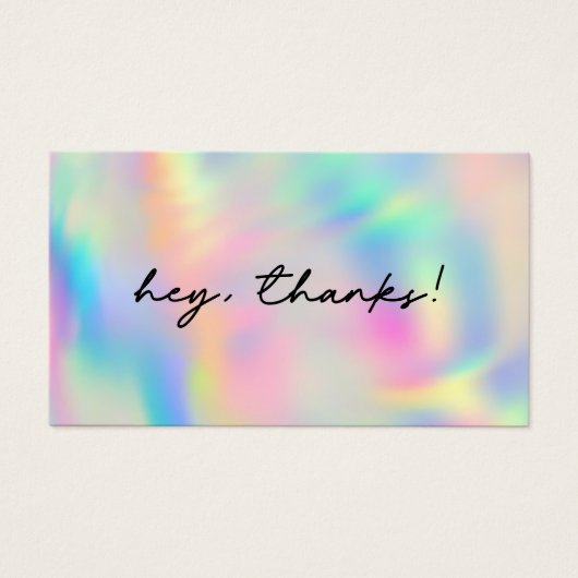 Rainbow 感謝してい Add Logo Discount Card Insert (正面)