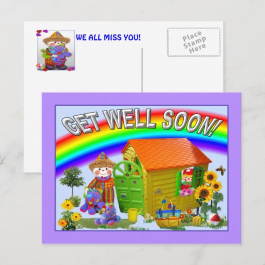 RAINBOW「早く元気になれ！」 ポストカード (正面/裏面)