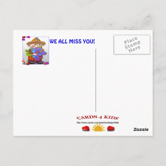 RAINBOW「早く元気になれ!」 ポストカード (裏面)