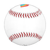 Rainbow – 独自のロゴ/デザインを追加 野球ボール (裏面)