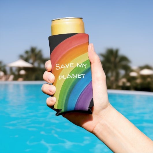 RAINBOW 私の星を救って (カスタマイズ可能) スリム缶クーラー (インサイチュ プール)