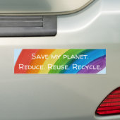RAINBOW 私の星を救って (カスタマイズ可能) バンパーステッカー (車上)
