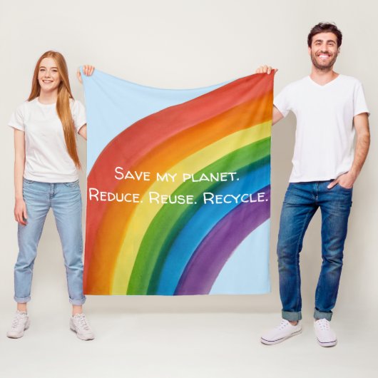 RAINBOW 私の星を救って (カスタマイズ可能) フリースブランケット (インサイチュ)