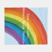 RAINBOW 私の星を救って (カスタマイズ可能) フリースブランケット (正面(横))
