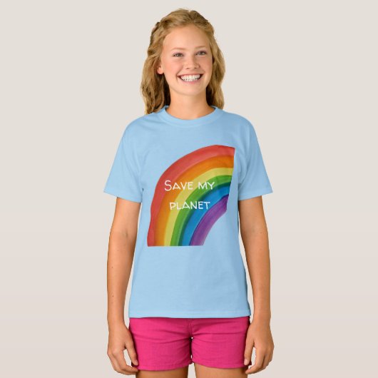 RAINBOW 私の星を救って (カスタマイズ可能) Tシャツ (正面フル)