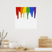 RAINBOW 絵を描 DRIPINGS --.png ポスター (キッチン)