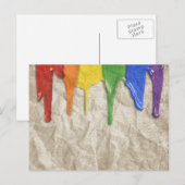 RAINBOW 絵を描 DRIPINGS --.png ポストカード (正面/裏面)
