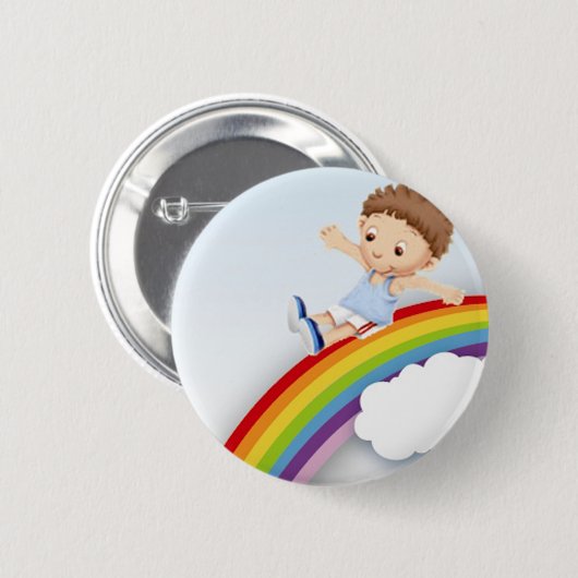 Rainbow 缶バッジ (正面&裏面)