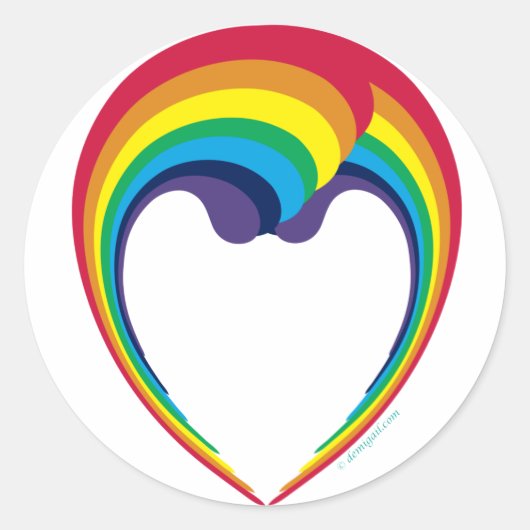 rainbow_顔スタンプ ラウンドシール (正面)