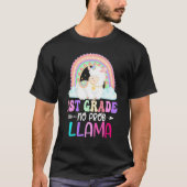 Rainbow 1st Grade No Prob Llama 100th Day of Schoo Tシャツ (正面)