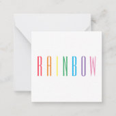 RAINBOW 2.5" スクエア フラットカード ノートカード (正面)
