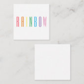 RAINBOW 2.5" スクエア フラットカード ノートカード (正面/裏面)
