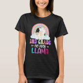 Rainbow 2nd Grade No Prob Llama 100th Day of Schoo Tシャツ (正面)