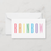 RAINBOW 3.5x2フラットカード ノートカード (正面)