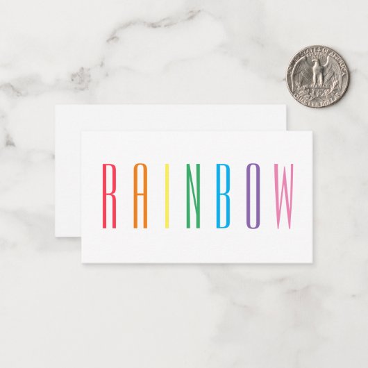 RAINBOW 3.5x2フラットカード ノートカード (正面/裏面インサイチュ)