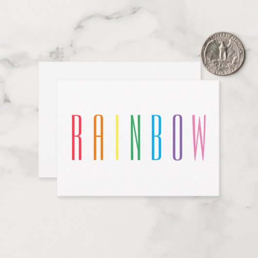RAINBOW 3.5x2.5フラットカード ノートカード (正面/裏面インサイチュ)