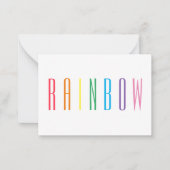 RAINBOW 3.5x2.5フラットカード ノートカード (正面)