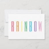 RAINBOW 3.5x5フラットカード ノートカード (正面)