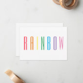 RAINBOW 3.5x5フラットカード ノートカード (正面/裏面インサイチュ)