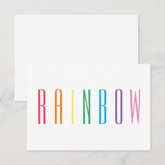 RAINBOW 3.5x5フラットカード ノートカード (正面/裏面)