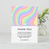 Rainbow 3rd Birthday Colorful Third サンキューカード (スタンド正面)