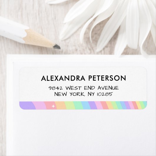 Rainbow 3rd Birthday Colorful Third ラベル (インサイチュ)