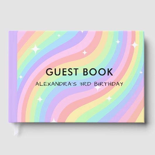 Rainbow 3rd Birthday Colorful Third Party ゲストブック (正面)