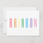 RAINBOW 4.25x5.5 フラットカード ノートカード (正面)