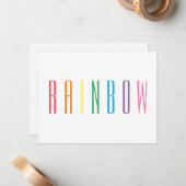 RAINBOW 4.25x5.5 フラットカード ノートカード (正面/裏面インサイチュ)