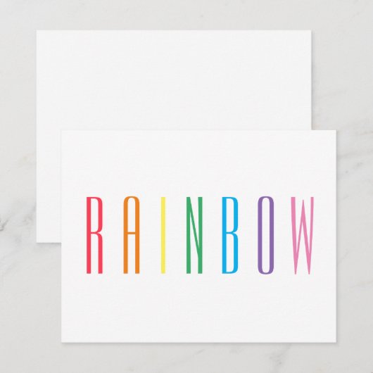 RAINBOW 4.25x5.5 フラットカード ノートカード (正面/裏面)