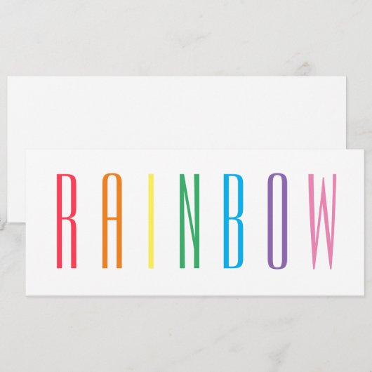 RAINBOW 4x9.25フラットカード カード (正面/裏面)