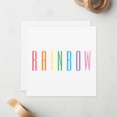 RAINBOW 5.25"スクエアフラットカード ノートカード (正面/裏面インサイチュ)