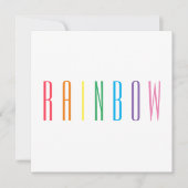 RAINBOW 5.25"スクエアフラットカード ノートカード (正面)