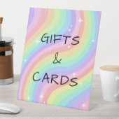 Rainbow 5th Birthday Decor Gifts Cards 台座サイン (インサイチュ)