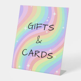 Rainbow 5th Birthday Decor Gifts Cards 台座サイン