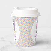 Rainbow 7th Birthday | I Was 6, Now 7 | Kids 紙コップ (右)