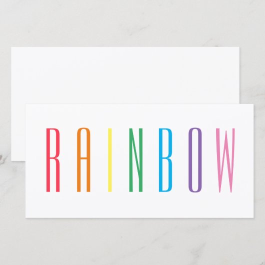 RAINBOW 8x4フラットカード カード (正面/裏面)
