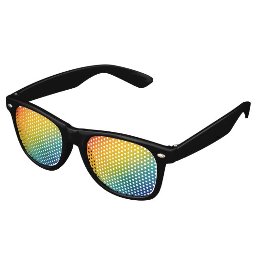rainbow abstract gradient party sunglasses レトロサングラス (アングル)