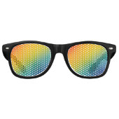 rainbow abstract gradient party sunglasses レトロサングラス (正面)