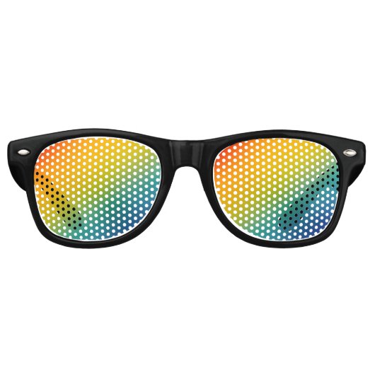 rainbow abstract gradient party sunglasses レトロサングラス (正面)