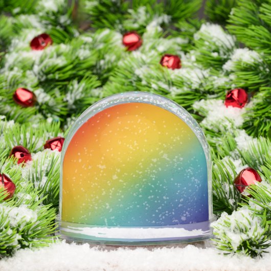 rainbow abstract gradient snow globe (クリスマス)
