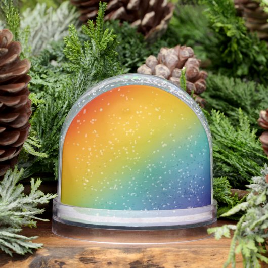 rainbow abstract gradient snow globe (冬)