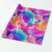 Rainbow Agate | Vibrant Abstract Stone Pattern ラッピングペーパー (アンロールド)