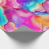 Rainbow Agate | Vibrant Abstract Stone Pattern ラッピングペーパー (角)