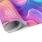 Rainbow Agate | Vibrant Abstract Stone Pattern ラッピングペーパー (ロールコーナー)