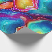 Rainbow Agate | Vibrant Abstract Stone Pattern ラッピングペーパー (角)