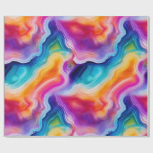 Rainbow Agate | Vibrant Abstract Stone Pattern ラッピングペーパー (フラット)