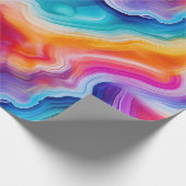 Rainbow Agate | Vibrant Abstract Stone Pattern ラッピングペーパー (角)